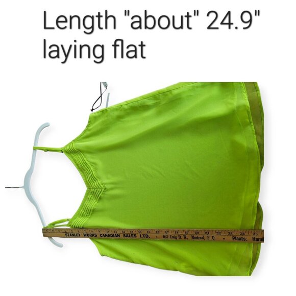 1State Lime Green Chiffon Sleeveless Tank NWT Size S - Picture 5 of 9